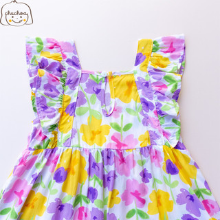 Váy Lanh bé gái, Đầm Lanh bé gái cánh tiên dáng BabyDoll ChuChoaKids [VBC33]