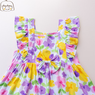 Váy Lanh bé gái, Đầm Lanh bé gái cánh tiên dáng BabyDoll ChuChoaKids [VBC33]