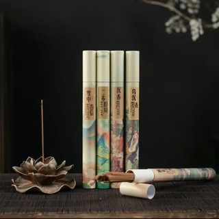 Trầm Hương Gỗ Đàn Hương Tự Nhiên Ngải Cứu Hương Khử Mùi Bộ Quà Tặng Combo 10 Ống Nhang Trầm Mix - Không Tạp Chất Tự Nhiê
