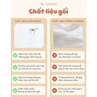 M&B (70x75cm) Gối chống trào ngược NGỌC BẢO AN, lớp gòn mềm mại, êm dịu khi bé tiếp xúc và tránh nôn trớ cho bé