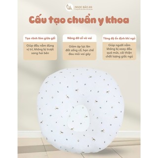 M&B (70x75cm) Gối chống trào ngược NGỌC BẢO AN, lớp gòn mềm mại, êm dịu khi bé tiếp xúc và tránh nôn trớ cho bé