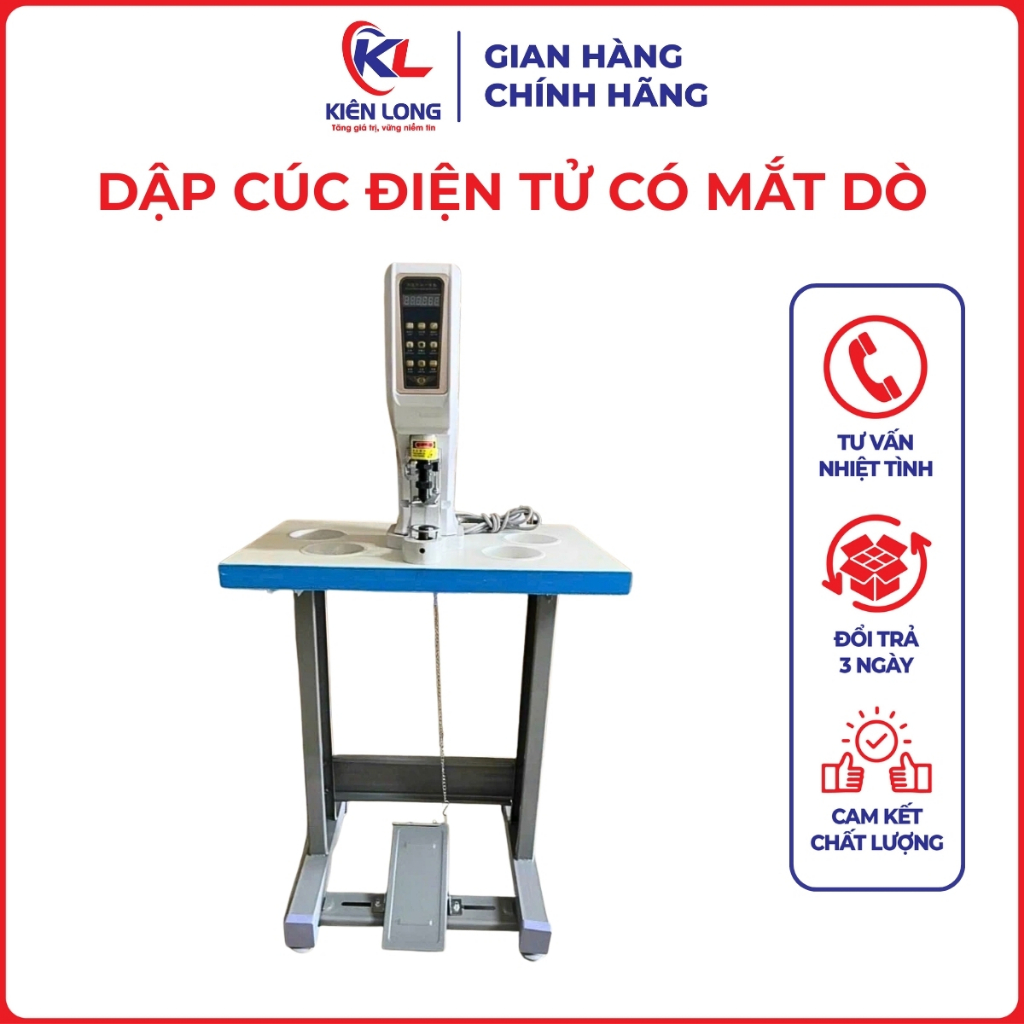 Dập Cúc Điện Tử SIPUBA 818D Có Mắt Dò Chống Dập Tay - Phụ Kiện Ngành May Chính Hãng