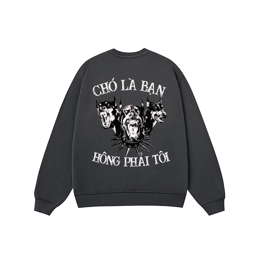 Áo Vớ Vẩn Vui Tươi REDLABEL Áo Sweater CHÓ LÀ BẠN Áo Sweatshirt Nỉ Oversize Nam Nữ SWT22
