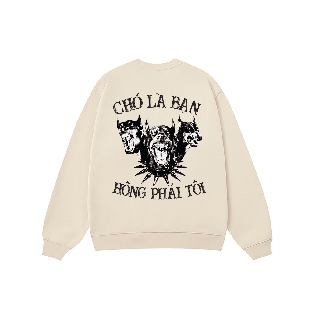 Áo Vớ Vẩn Vui Tươi REDLABEL Áo Sweater CHÓ LÀ BẠN Áo Sweatshirt Nỉ Oversize Nam Nữ SWT22