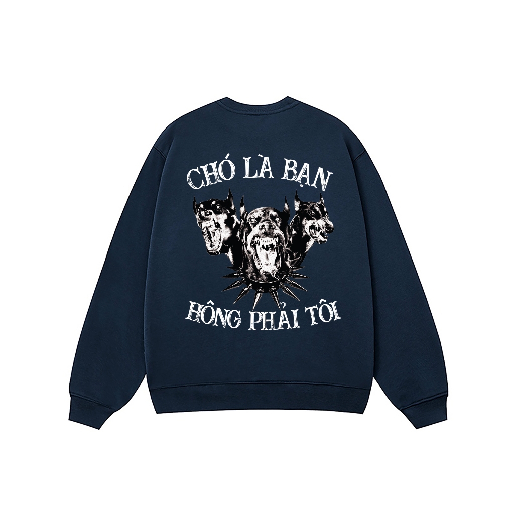 Áo Vớ Vẩn Vui Tươi REDLABEL Áo Sweater CHÓ LÀ BẠN Áo Sweatshirt Nỉ Oversize Nam Nữ SWT22