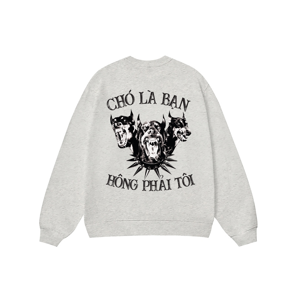 Áo Vớ Vẩn Vui Tươi REDLABEL Áo Sweater CHÓ LÀ BẠN Áo Sweatshirt Nỉ Oversize Nam Nữ SWT22