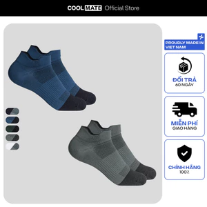 Combo 2 Tất/Vớ nam thể thao cổ ngắn Compression Techfit Coolmate