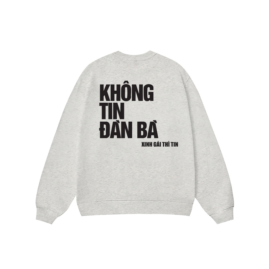 Áo Vớ Vẩn Vui Tươi REDLABEL Áo Sweater KHÔNG TIN ĐÀN BÀ Áo Sweatshirt Nỉ Oversize Nam Nữ SWT26