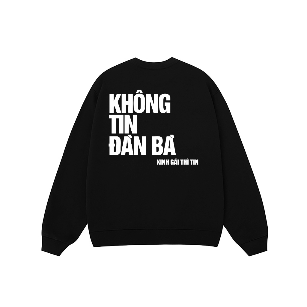 Áo Vớ Vẩn Vui Tươi REDLABEL Áo Sweater KHÔNG TIN ĐÀN BÀ Áo Sweatshirt Nỉ Oversize Nam Nữ SWT26