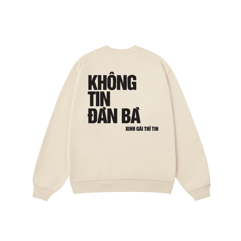 Áo Vớ Vẩn Vui Tươi REDLABEL Áo Sweater KHÔNG TIN ĐÀN BÀ Áo Sweatshirt Nỉ Oversize Nam Nữ SWT26