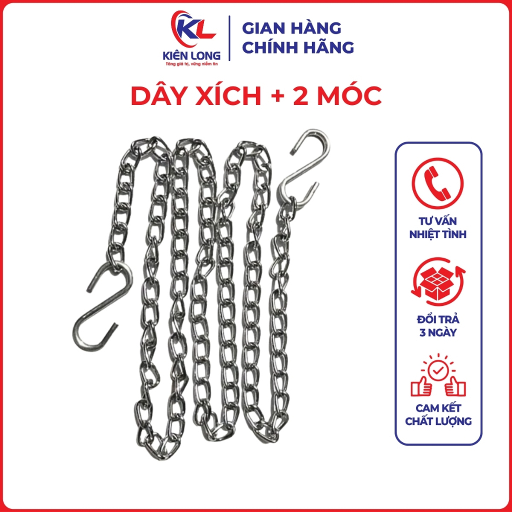 Dây Xích + 2 Móc Nối Bàn Ga - Phụ Kiện Máy Vắt Sổ Công Nghiệp