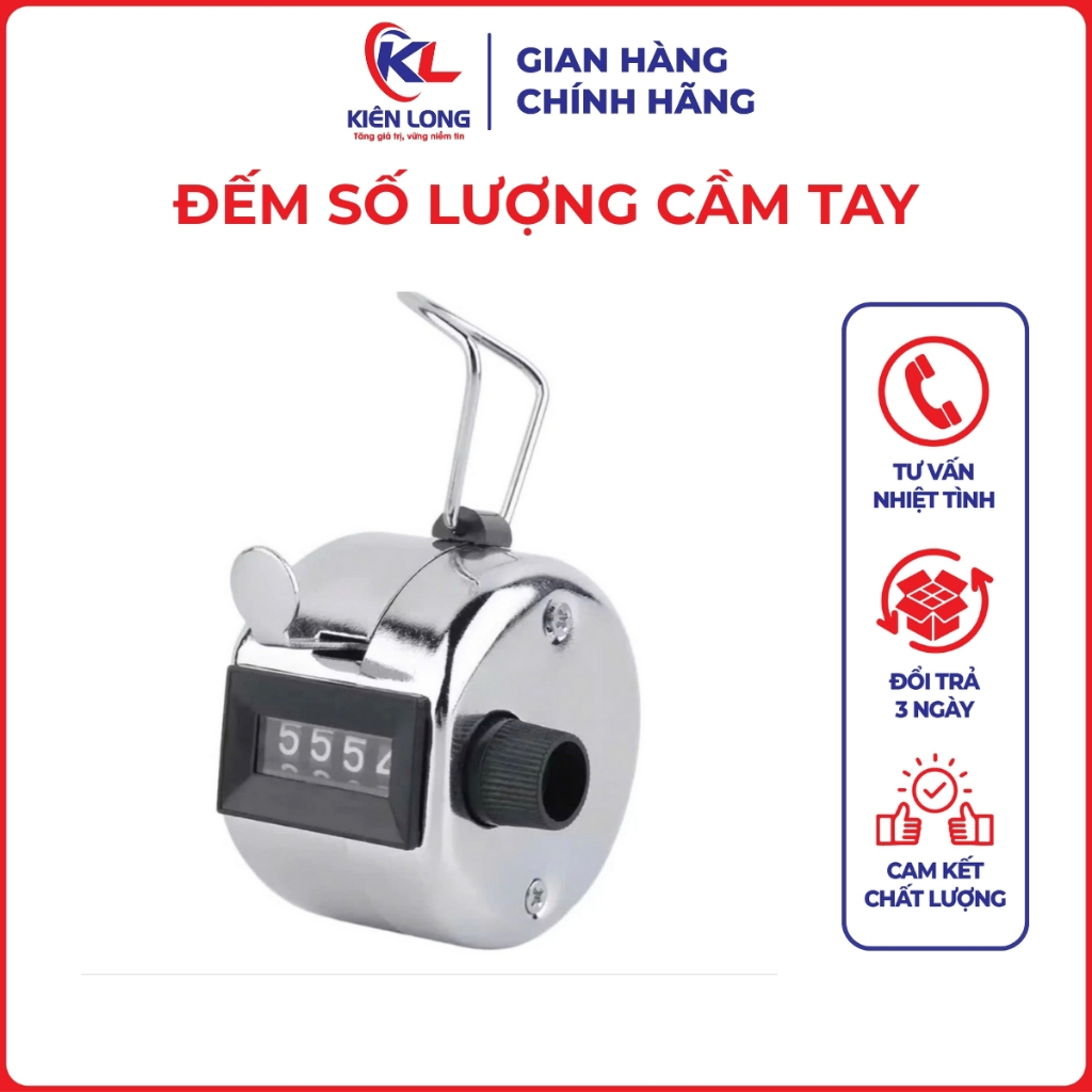 Đếm Số Lượng Cầm Tay, Để Bàn 4 Số Cơ Học Inox - Sản Phẩm Ngành May Loại Tốt
