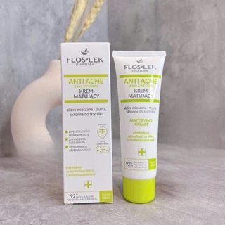 Kem Dưỡng Kiềm Dầu Giảm Mụn Floslek Anti Acne 24h System Mattifying Cream 50ml