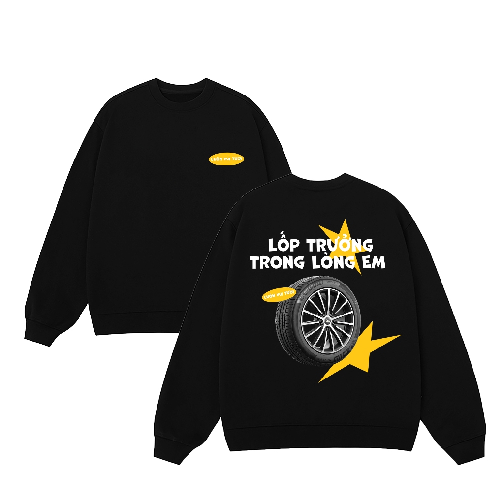 Áo Vớ Vẩn Vui Tươi REDLABEL Áo Sweater LỚP TRƯỞNG Áo Sweatshirt Nỉ Oversize Nam Nữ SWT29