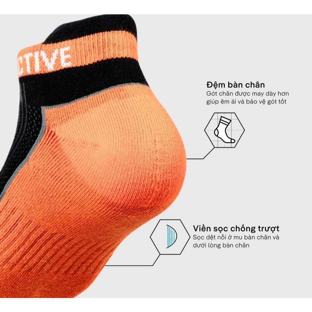 [MUA 2 GIẢM 5%]Combo 2 Tất chạy bộ cổ ngắn Running thấm hút mồ hôi tốt Coolmate