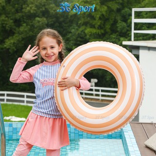 Phao bơi tròn họa tiết sọc Retro cao cấp đủ size cho người lớn và trẻ em chất liệu PVC dày dặn