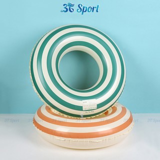 Phao bơi tròn họa tiết sọc Retro cao cấp đủ size cho người lớn và trẻ em chất liệu PVC dày dặn