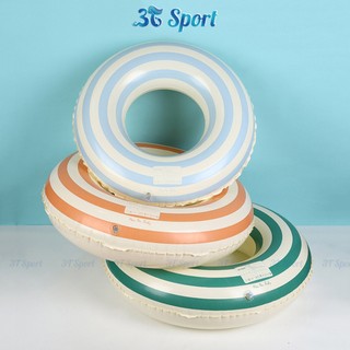 Phao bơi tròn họa tiết sọc Retro cao cấp đủ size cho người lớn và trẻ em chất liệu PVC dày dặn