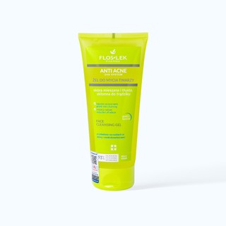 Gel Rửa Mặt Cho Da Dầu, Giảm Mụn Floslek Anti Acne 24h System Face Cleansing Gel