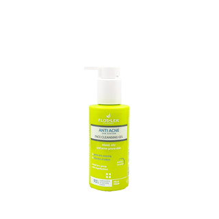 Gel rửa mặt dịu nhẹ cho da dầu mụn Floslek Anti Acne 24h System Face Cleansing Gel
