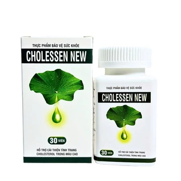 Viên uống Cholessen NEW giảm cholesterol máu, giảm gan nhiễm mỡ, hạ mỡ máu, men gan cao Hộp 30 viên