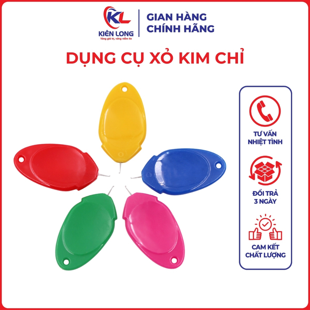 Dụng Cụ Xỏ Kim Chỉ Bằng Nhựa Hình Oval Nhiều Màu Sắc