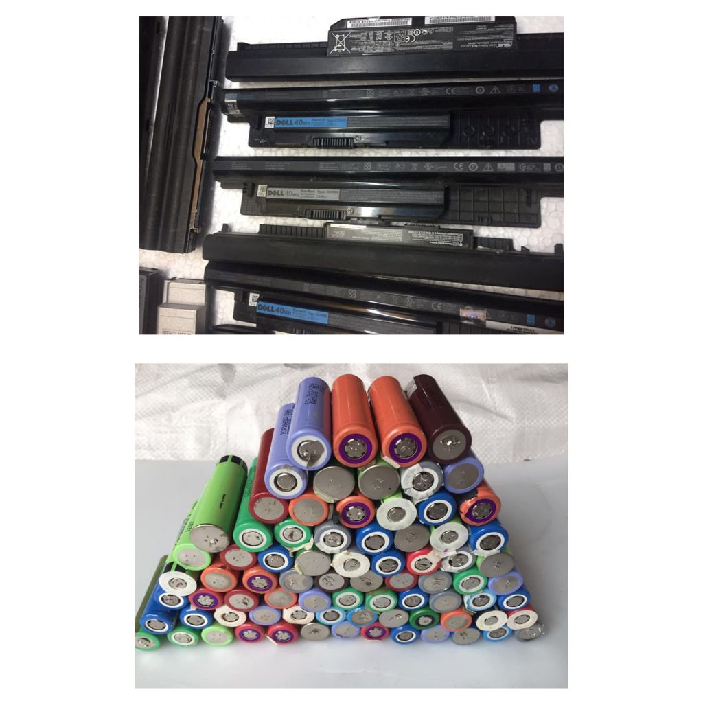 Nguyên Khối 4Cell 6Cell nhiều hãng Cell 18650 sạc lại được gắn đèn tích điện, quạt, sạc dự phòng