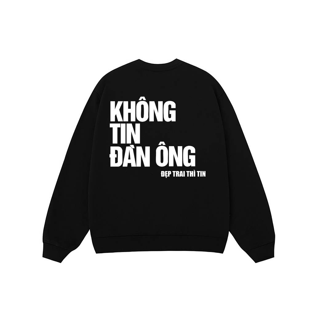 Áo Vớ Vẩn Vui Tươi REDLABEL Áo Sweater KHÔNG TIN ĐÀN ÔNG Áo Sweatshirt Nỉ Oversize Nam Nữ SWT34