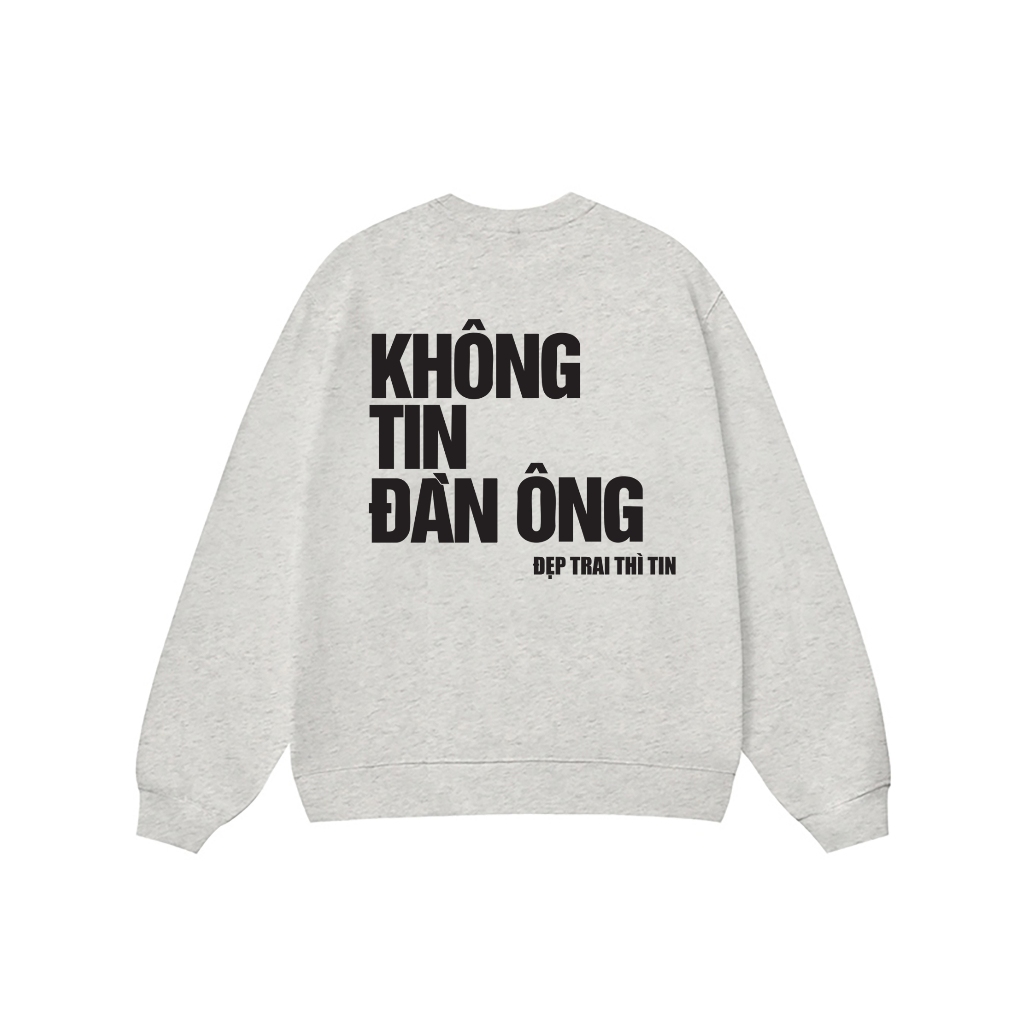 Áo Vớ Vẩn Vui Tươi REDLABEL Áo Sweater KHÔNG TIN ĐÀN ÔNG Áo Sweatshirt Nỉ Oversize Nam Nữ SWT34