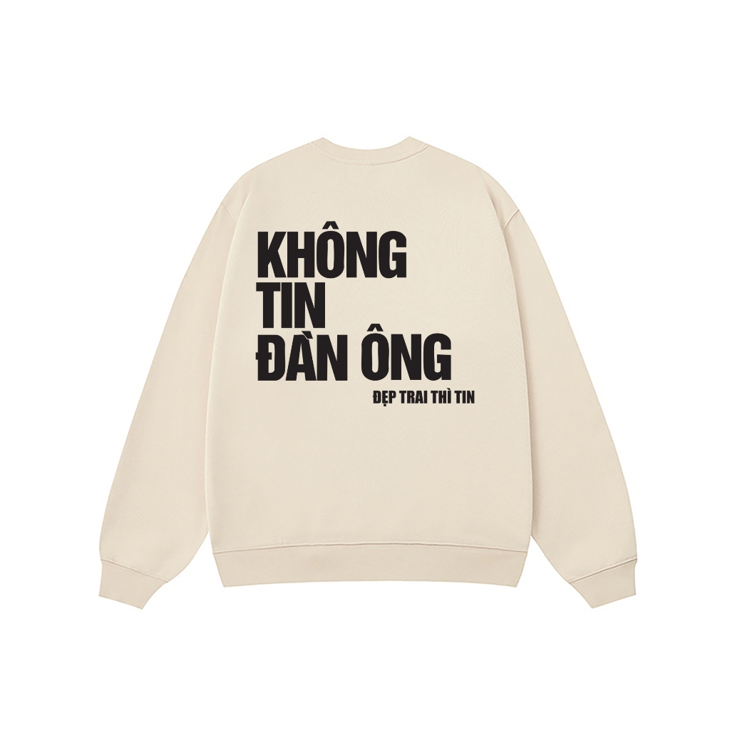 Áo Vớ Vẩn Vui Tươi REDLABEL Áo Sweater KHÔNG TIN ĐÀN ÔNG Áo Sweatshirt Nỉ Oversize Nam Nữ SWT34