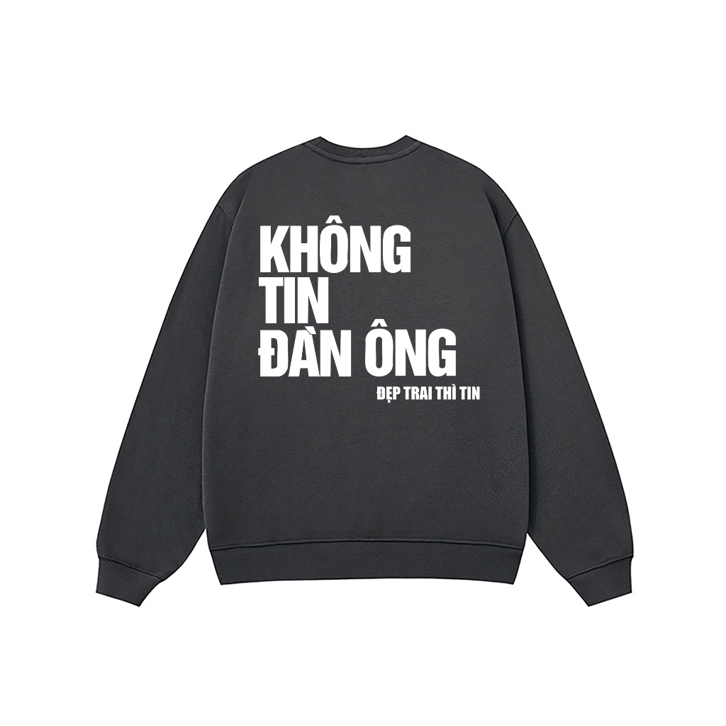Áo Vớ Vẩn Vui Tươi REDLABEL Áo Sweater KHÔNG TIN ĐÀN ÔNG Áo Sweatshirt Nỉ Oversize Nam Nữ SWT34