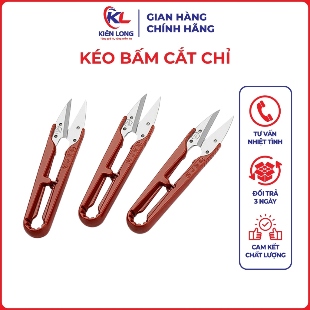 Kéo Bấm Cắt Chỉ Pin 1423 Màu Đỏ - Dụng Cụ May Vá Siêu Sắc Bén