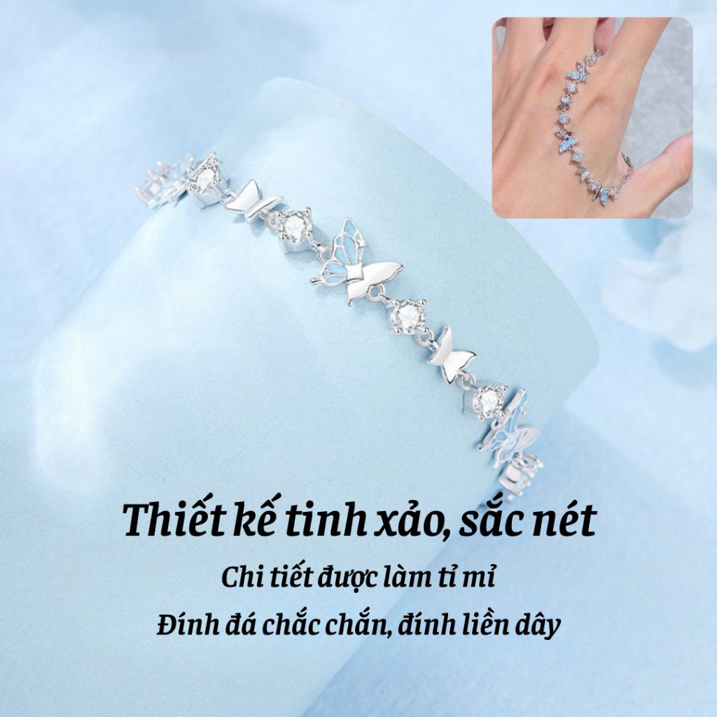[ HỢP KIM BẠC ] Lắc tay nữ đá dạ quang phong thủy, Vòng tay nữ bạc S925 sang chảnh, quyến rũ imoon067