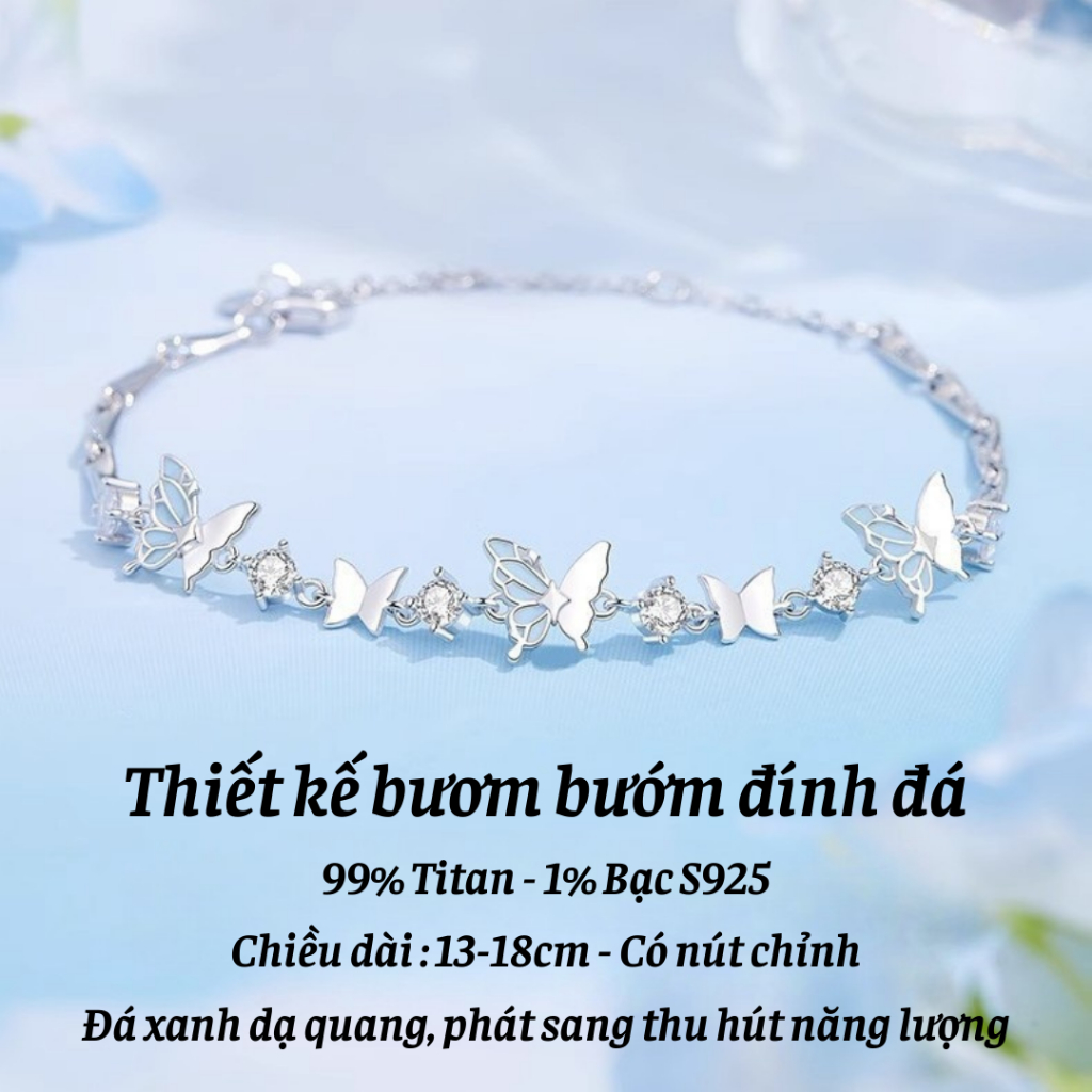 [ HỢP KIM BẠC ] Lắc tay nữ đá dạ quang phong thủy, Vòng tay nữ bạc S925 sang chảnh, quyến rũ imoon067