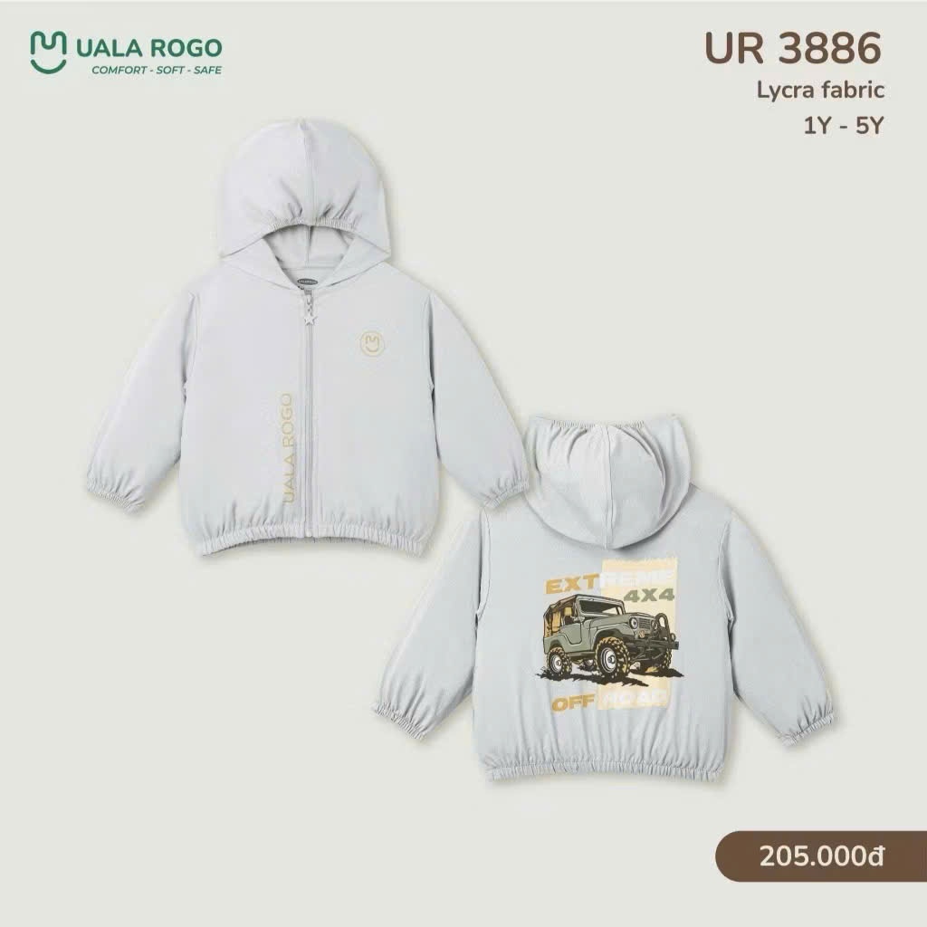 (9-22kg) Áo Khoác Nỉ, Áo Khoác Gió Hoạ Tiết Đáng Yêu Uala UR3664 UR3809 UR3889 UR3886 UR3676