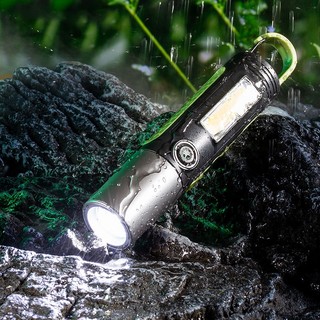Đèn Pin Đa Năng LED Laser Zoom Chống Nước Sạc Dùng Lại