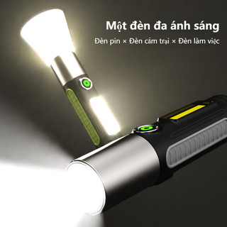 Đèn Pin Đa Năng LED Laser Zoom Chống Nước Sạc Dùng Lại