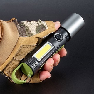 Đèn Pin Đa Năng LED Laser Zoom Chống Nước Sạc Dùng Lại
