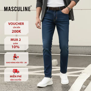 Quần jeans nam Masculine cao cấp, dáng beggy trẻ trung, phong cách - MJB23.1