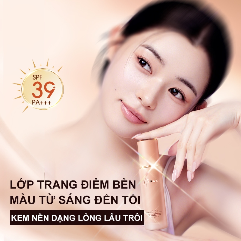 Kem nền kiềm dầu lâu trôi HEXZE SPF39 PA+++ 30ml,độ che khuyết điểm cao, lớp nền nâng tone tự nhiên