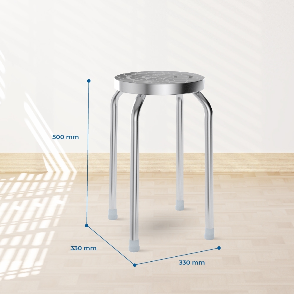 [FREESHIP] Ghế inox đẩu Dona QUI PHÚC, combo 10 ghế, an toàn, tiện lợi, inox cao cấp, sáng bóng, chịu lực tốt 120kg
