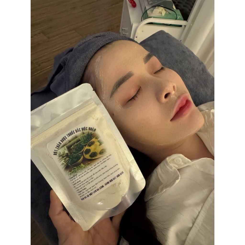 Bột Đắp Mặt Và Rửa Mặt Thảo Dược Phục Hồi Da Giảm Mụn Mờ Thâm Trắng Da VTMSpa Mộc Nhân