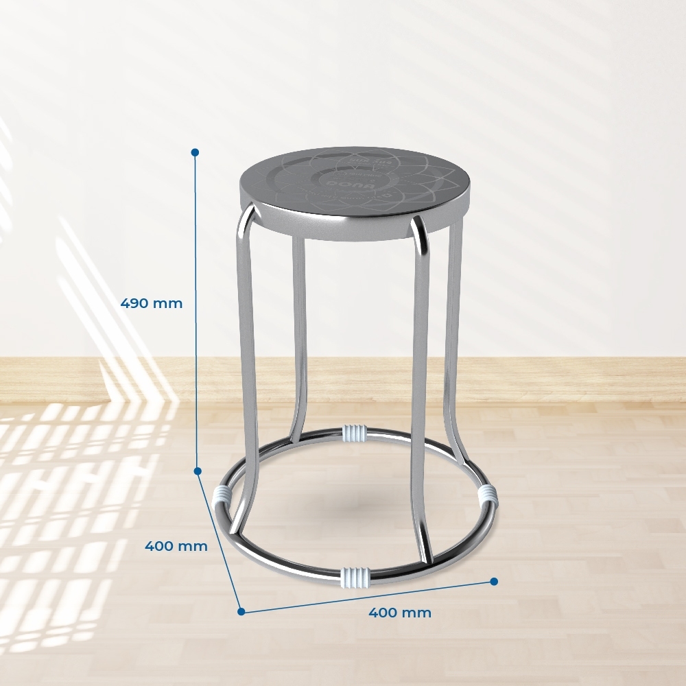 [FREESHIP] Ghế inox đôn Dona QUI PHÚC combo 10 ghế, inox cao cấp, sáng bóng, chịu lực 100kg, xếp chồng tiện lợi