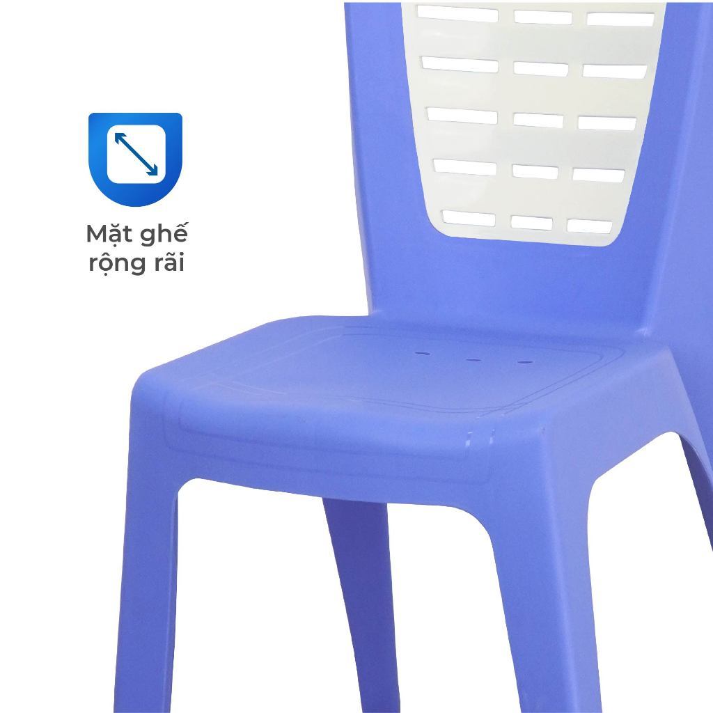 [FREESHIP] Ghế nhựa tựa lưng Super QUI PHÚC, combo 20 ghế size lớn, chống kẹt ghế, chống trượt, chắc chắn, tiện lợi