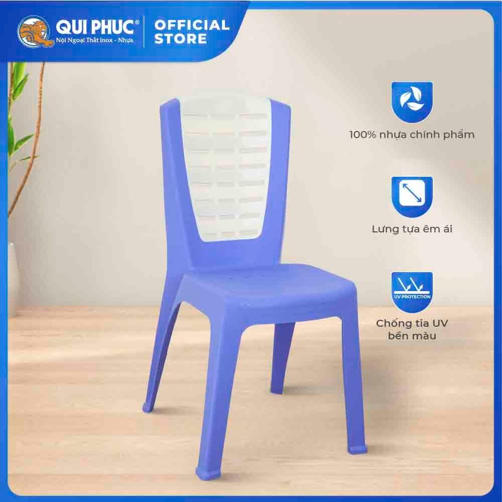 [FREESHIP] Ghế nhựa tựa lưng Super QUI PHÚC, combo 20 ghế size lớn, chống kẹt ghế, chống trượt, chắc chắn, tiện lợi