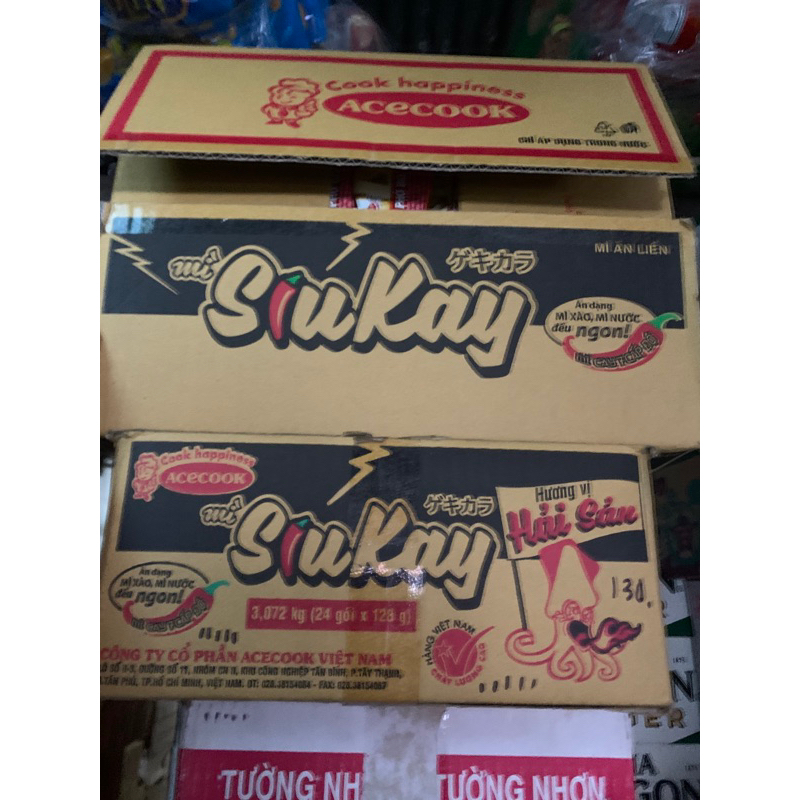 Thùng mỳ Siu kay hải sản 24 gói x 128gr