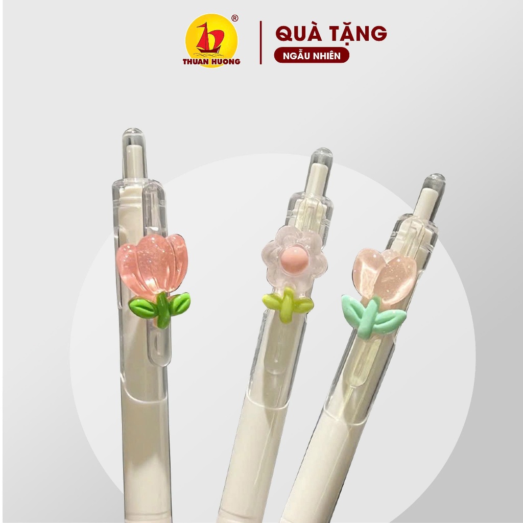 Quà tặng Quạt xếp - Bút mực đen kiểu dáng dễ thương, tặng ngẫu nhiên