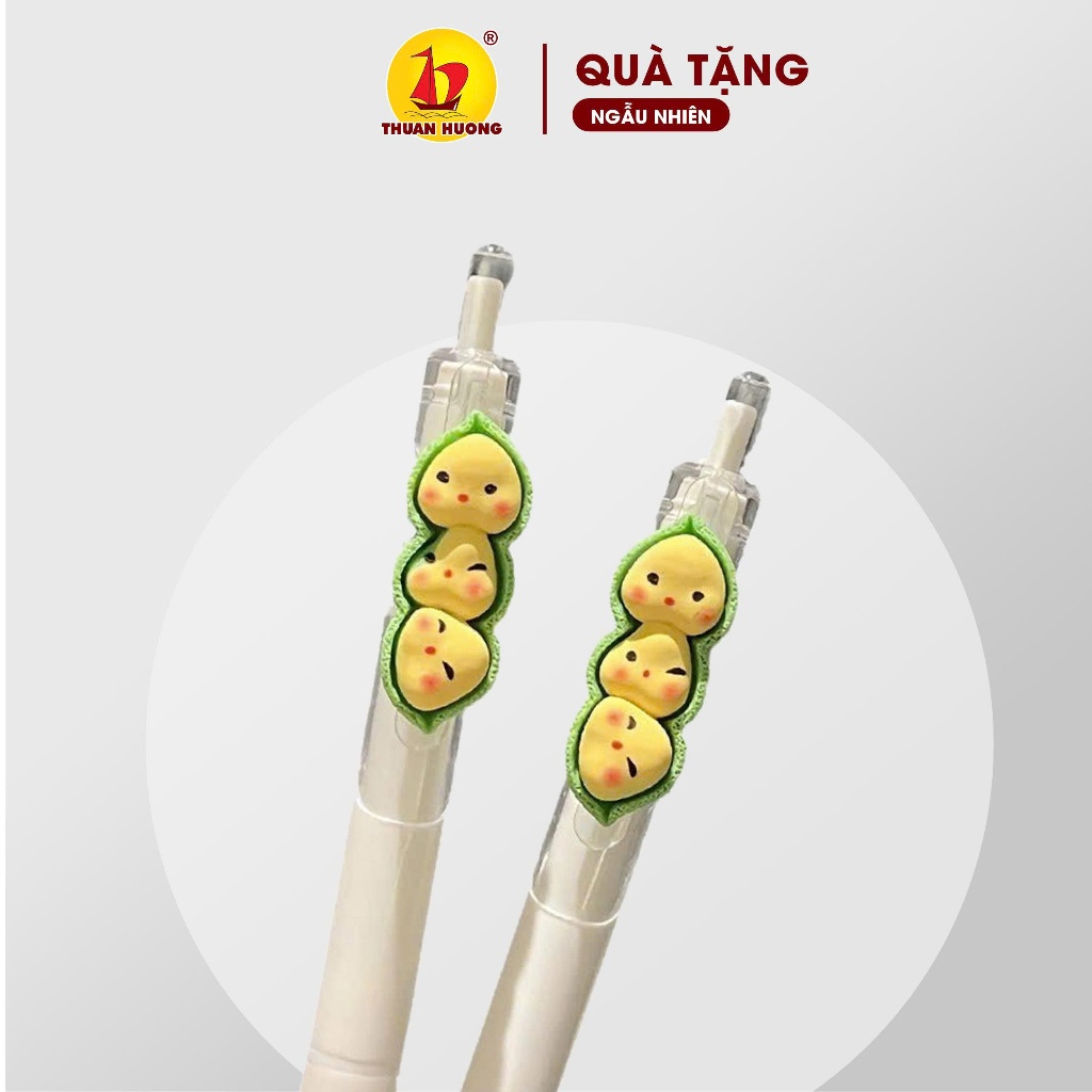 Quà tặng Quạt xếp - Bút mực đen kiểu dáng dễ thương, tặng ngẫu nhiên