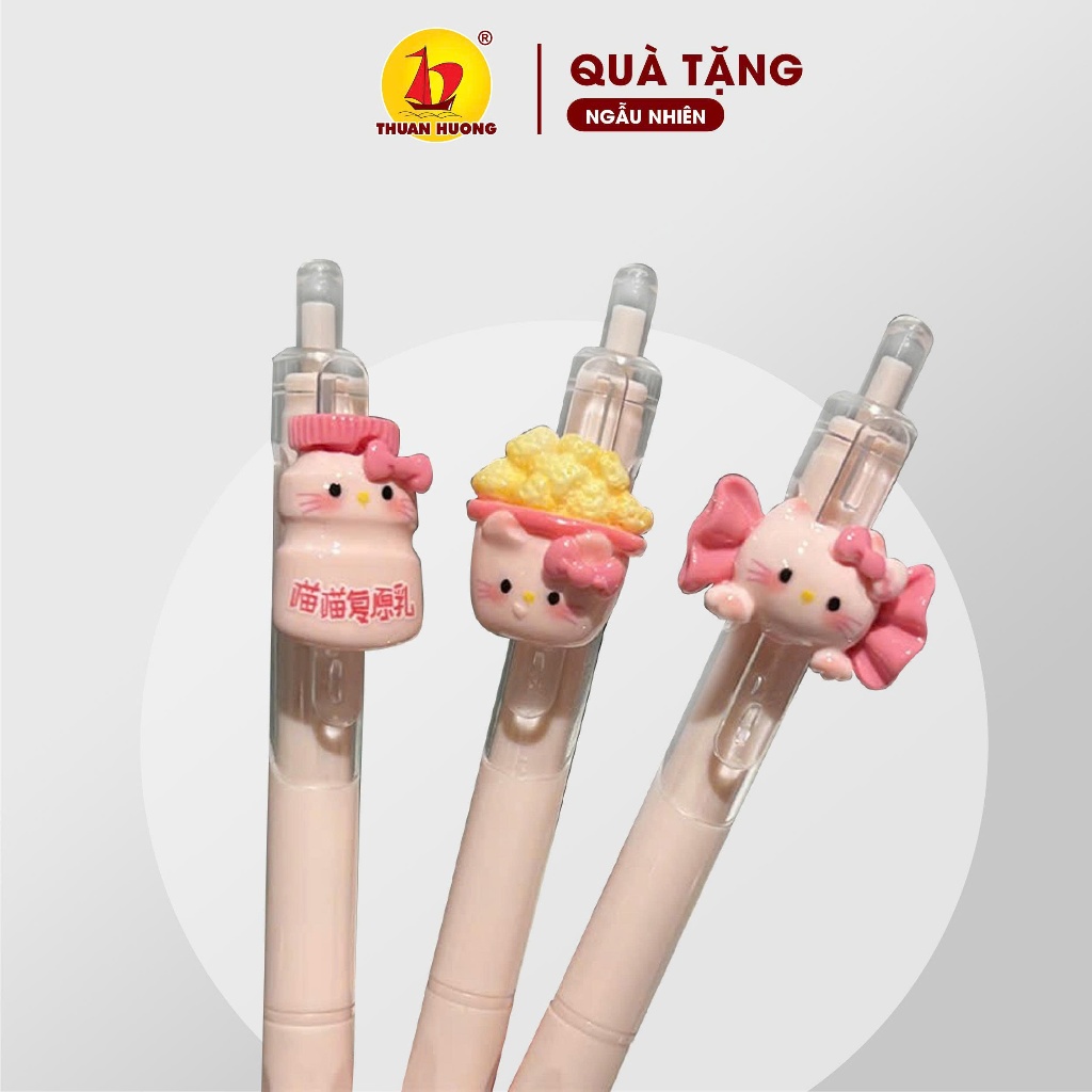Quà tặng Quạt xếp - Bút mực đen kiểu dáng dễ thương, tặng ngẫu nhiên