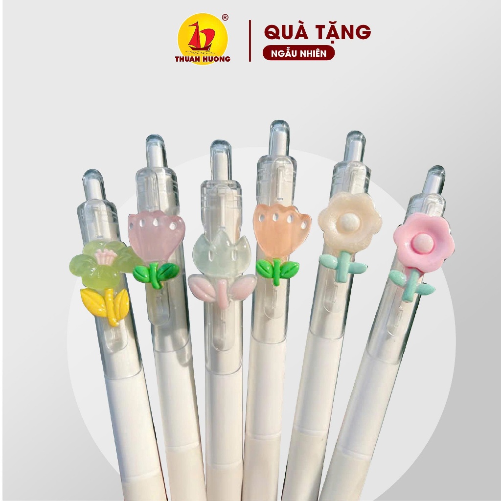 Quà tặng Quạt xếp - Bút mực đen kiểu dáng dễ thương, tặng ngẫu nhiên